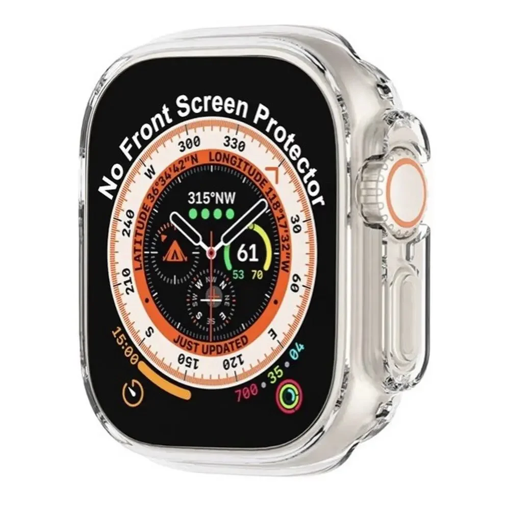 TPU Bumper Case Compatible with Apple Watch Ultra 1/2/3, 49MM Clear
